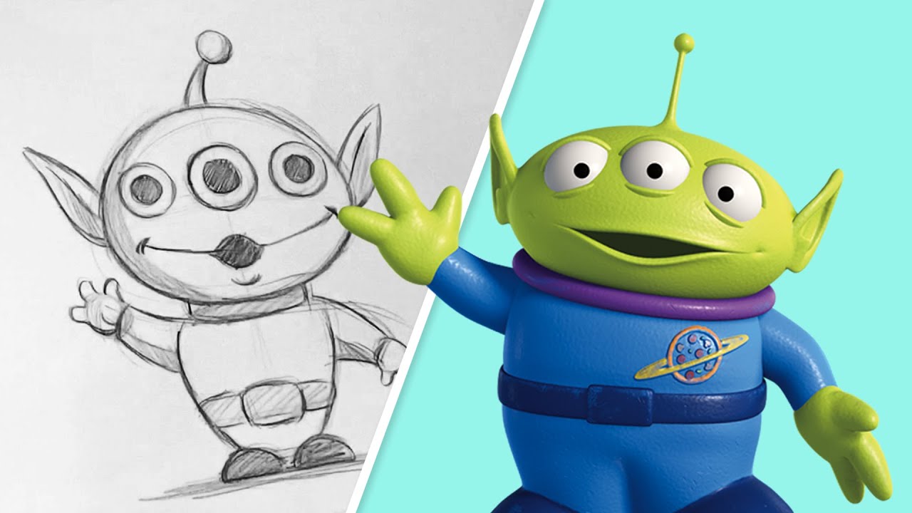 Como desenhar ALIEN (Toy Story) passo a passo, fácil e rápido 