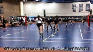 2017-0122 Audrey Schumacher (#15 Libero) Class 2019 Crossfire Volleyball