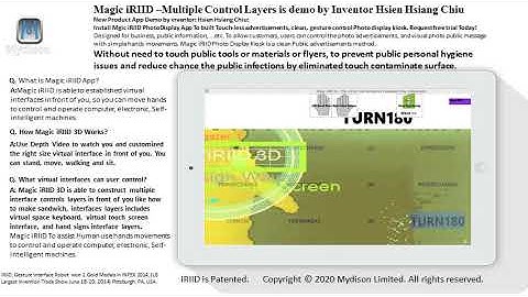 Magic iRIID PhotoDisplay Virtual Sci Fi User Interface with Multiple Control Layers methods