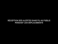 Rception des alertes sans fil au public pendant les dplacements