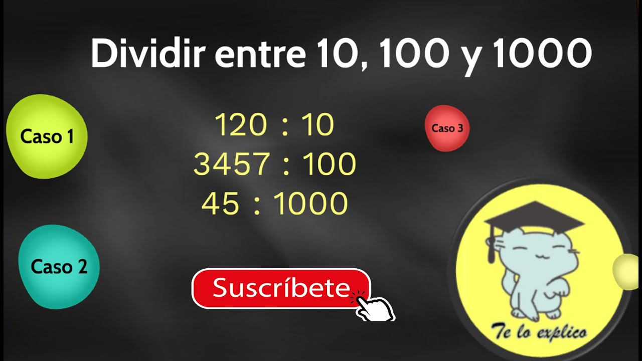 DIVISIÓN ENTRE 10, 100 y 1000 - YouTube