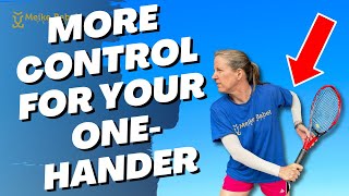 The one-handed tennis backhand: Use your off-hand correctly for precision and control!