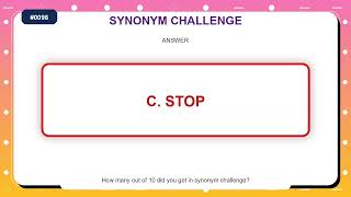 Synonym Challenge #0098 | Similar Words Quiz Practice