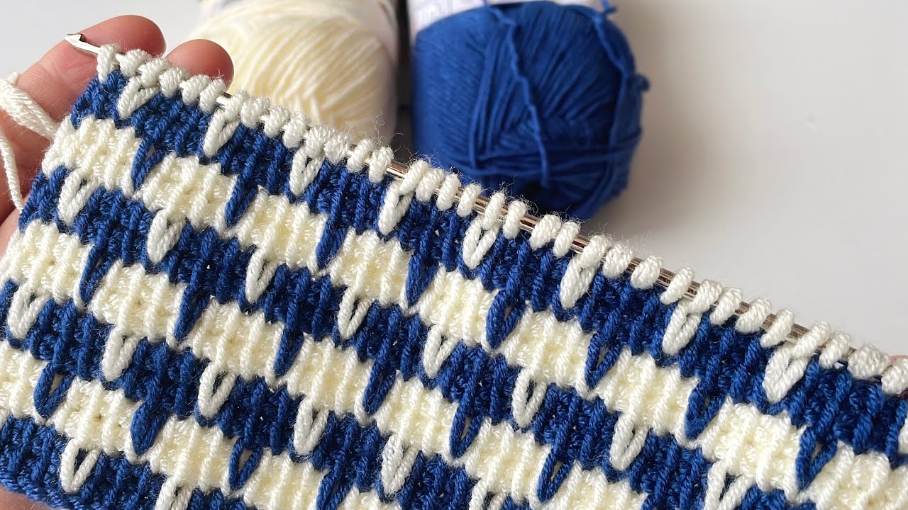 Такого узора нет больше нигде/шикарный тунисский узор спицами