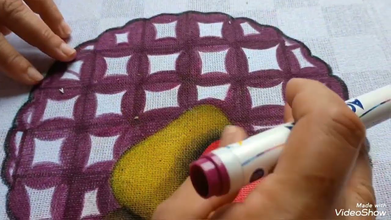 Nova técnica de criação de fundo na pintura em tecido 