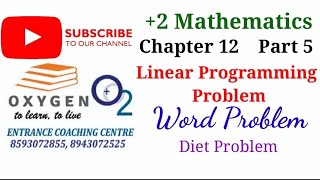 Word Problem(Diet) (Malayalam) | Linear Programming Problem(Part 4)| +2 Mathematics