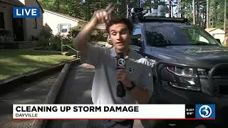 Crews clean up storm damage in Dayville