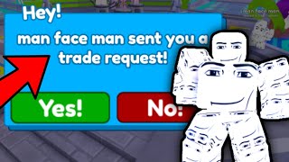 Man Face Man Sent Me A Trade And This Happened Toilet Tower Defense Roblox