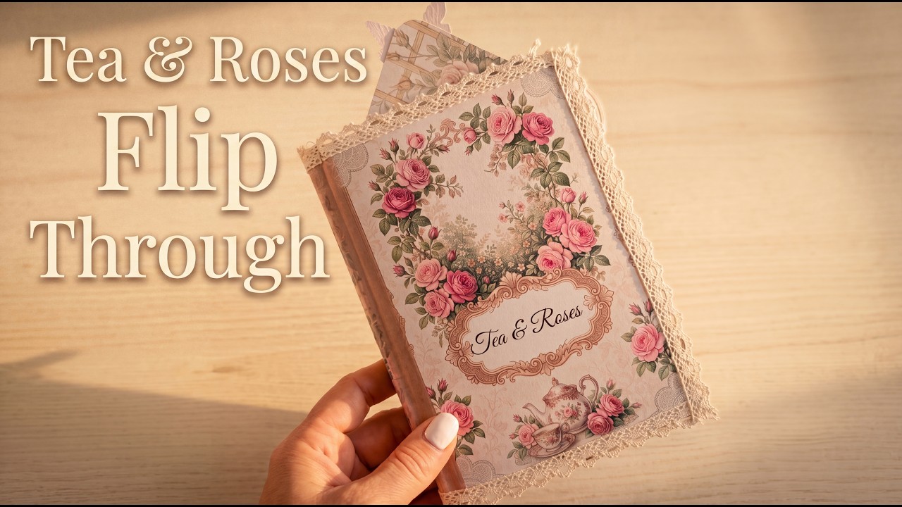 Tea & Roses Junk Journal | Pamphlet Stitch With Envelopes, Pockets
