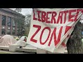 A propalestinian encampment grows on the campus of the university of michigan