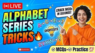 🔴 LIVE | Alphabet Series Tricks 🔥 | Verbal Reasoning MCQs + Shortcuts + Practice 💯