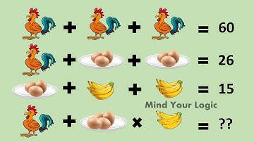 Hen Eggs and Banana Puzzle | Only for Genius | Math Equation Puzzle