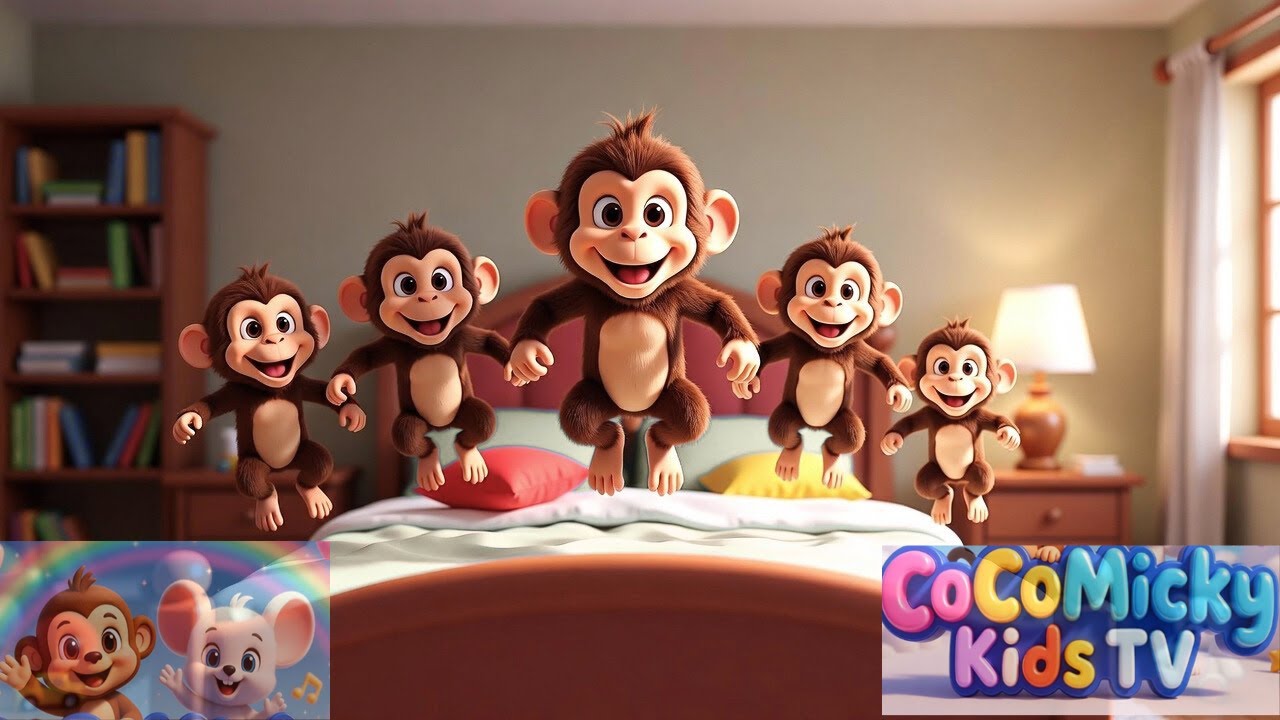 FiveLittle Monkeys Jumping On The Bed | Children Nursery Rhyme | Kids Songs