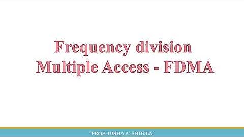 Frequency Division Multiple Access