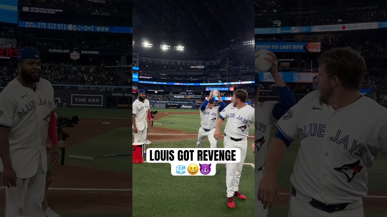The adventures of Myles Straw and Louis Varland continue 😆🧊 #MLB #Toronto #BlueJays