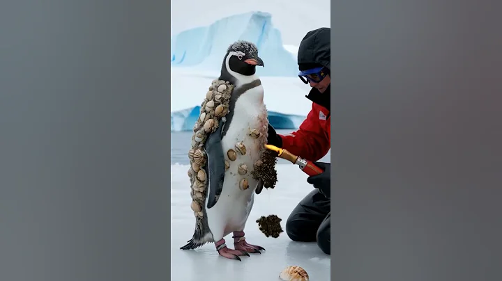 Incredible Rescue! 🐧 Penguin Covered in Barnacles Saved in Antarctica! #arcticrescue #arcticwildlife thumbnail