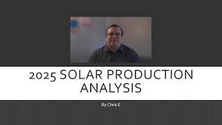 2025 Solar Production