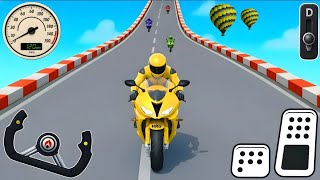 Crazy Bike Mega Ramp Impossible Racing 🏎️ - Impossible Bike Stunt Trucks - Android Gameplay #2 screenshot 3