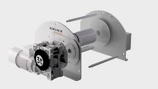 Electric worm gear winch - Gebuwin e-Winch animation