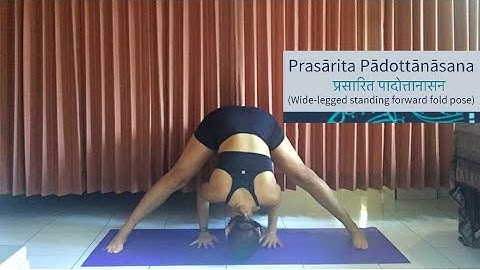 Prasārita Pādottānāsana (Wide-legged standing forward fold) - free yoga tutorial