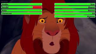 The Lion King (1994) Final Battle with healthbars 1\/2 (Edited By @KobeW2001 )