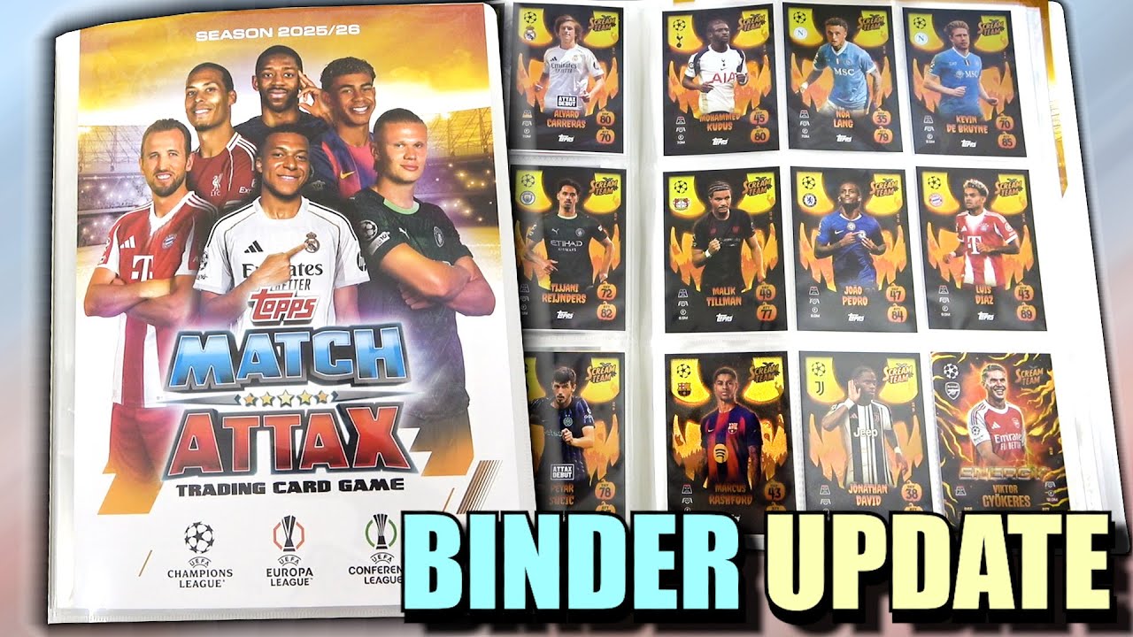 MATCH ATTAX BINDER UPDATE | How To Store The New 2025/26 Update Cards | Festive Update & Scream Team