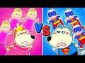 Wolf Family⭐️ Wolfoo Plays in The Game World: Battle Between Princess Lucy vs Superman Wolfoo