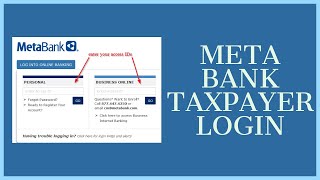 How to Login to MetaBank Taxpayer Account 2021? MetaBank Taxpayer Login Sign In
