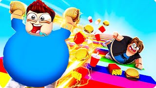 🍔РОБЛОКС НО ЧЕМ Я ТОЛЩЕ ТЕМ Я БЫСТРЕЕ! ШЕДИ Roblox Fat Race