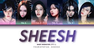 Your Girl Group (6 Members) | SHEESH by BABYMONSTER | Color Coded Lyrics