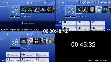 PS4 Hard Drive/SSD Upgrade Tests: Game Install Time Comparison