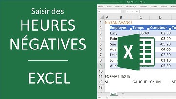 Excel saisir des heures négatives (niveau expert)