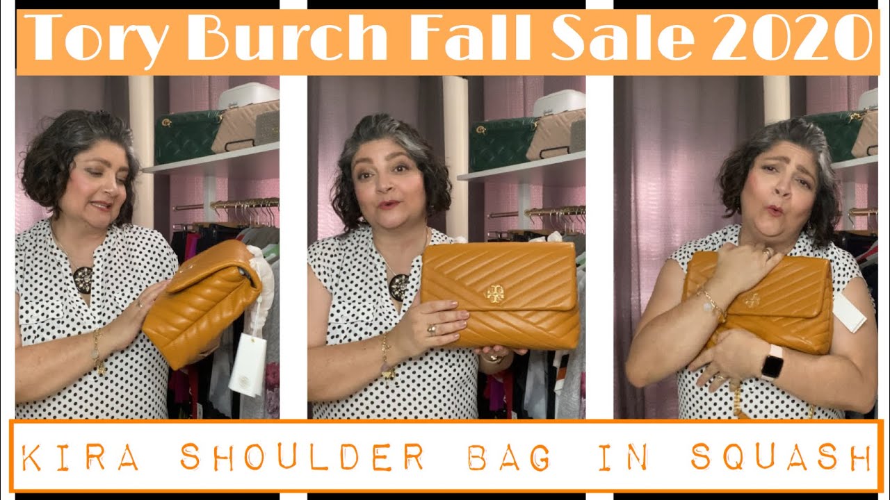 Tory Burch Kira Chevron bag in Squash - YouTube