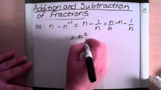 Pt 5: Addition & Subtraction of Fractions: 1st ex w exponents