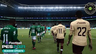 PALMEIRAS GANHAR DA JACUIPENSE NA PARTIDA DE IDA NA GAMEPLAY DIGITAL PES21 