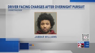 Driver facing charges after overnight pursuit