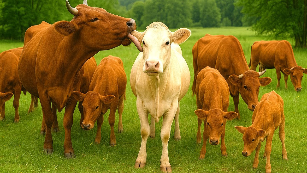 Kawanan lembu berjalan, kerumunan sapi warga melewati sawah pulang menuju kandang peternakan