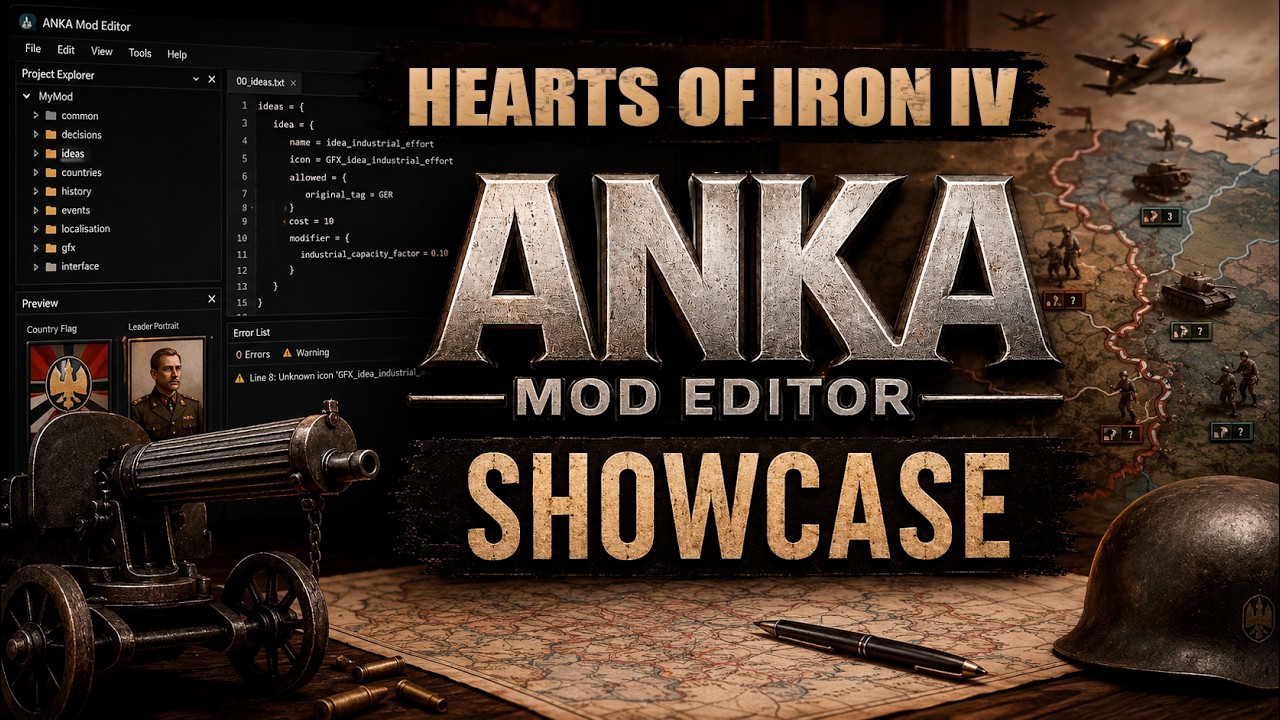 ANKA HOI4 mod editor showcase - YouTube