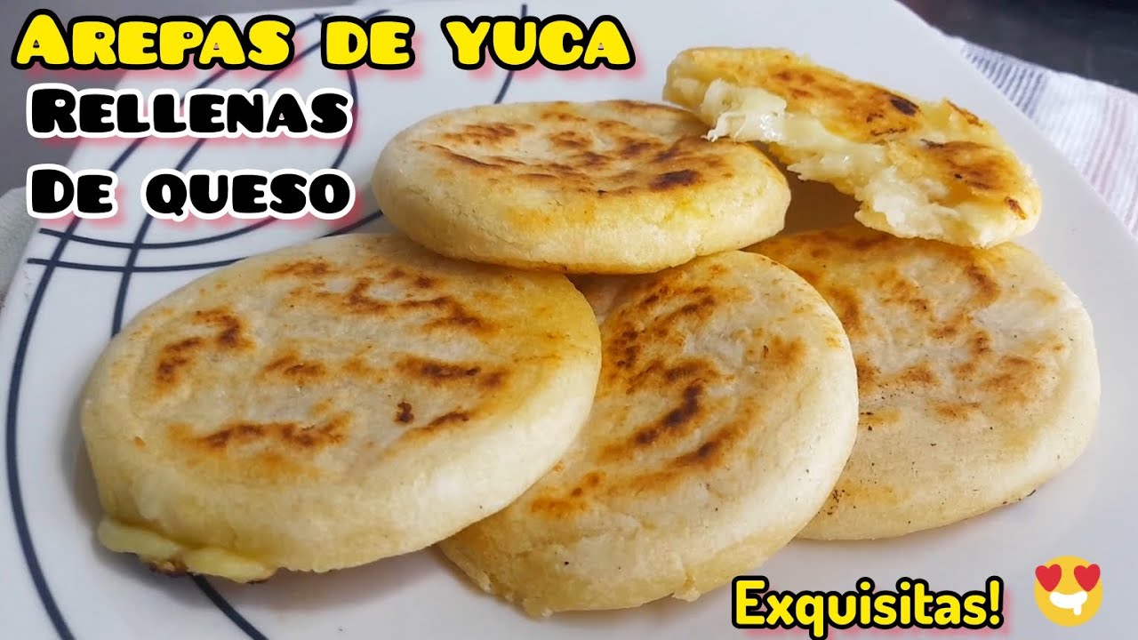 APETITOSAS AREPAS DE YUCA CON QUESO receta colombiana fácil y rápidas de preparar 😋👌