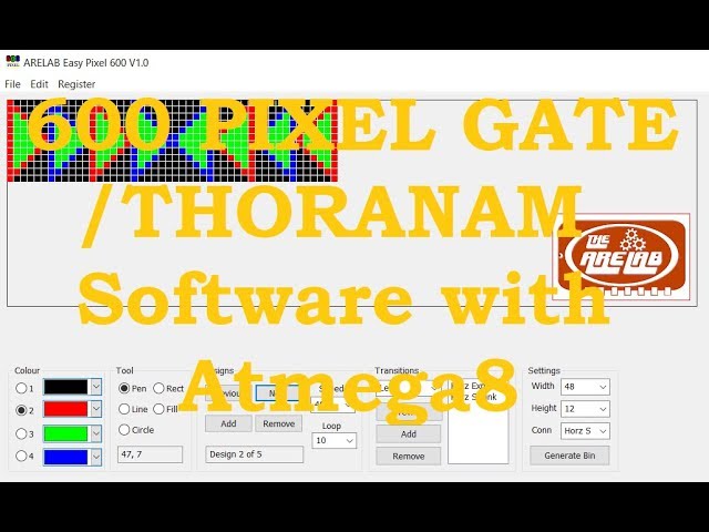 600 pixel Gate / Thoranam Software with single Atmega 8 ...