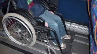 How we clamp a wheelchair in our mobility coach
