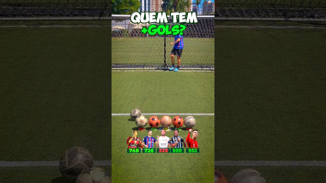 ⚽️ QUEM CONSEGUE MAIS GOLS?  #shorts #futcerto #futebol