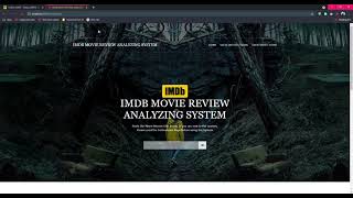 IMDB Movie Review Analyzing System using Machine Learning