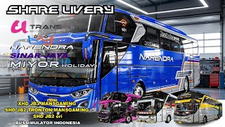 Livery U trans, Narendra, XHD JB3 MANS & sinar jaya SHD JB2 or + miyor holiday SHD JB2 mans, bussid screenshot 2