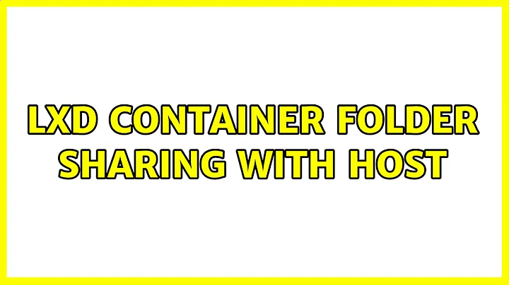 lxd container folder sharing with host