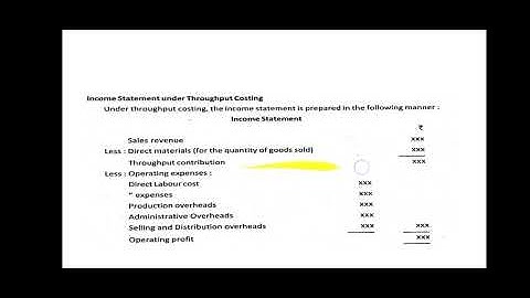 Throughput Accounting and contribution approch