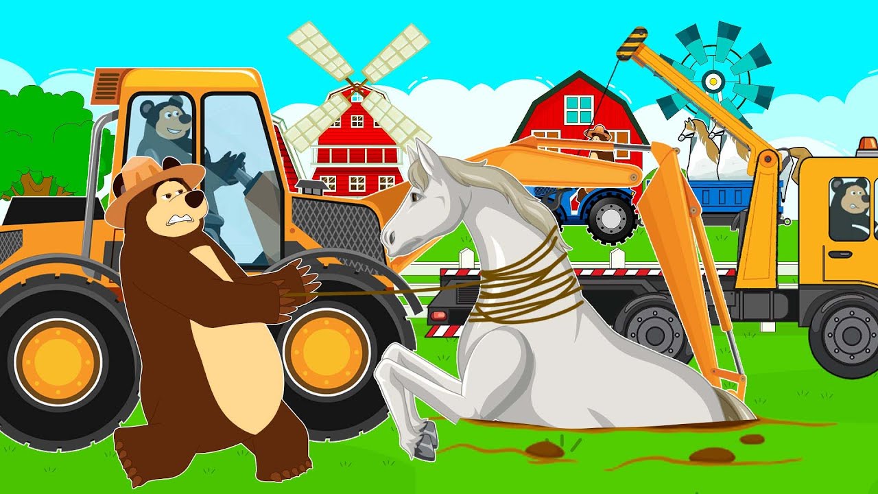 Ready go to ... https://youtu.be/4ReyMKtM2VE [ Farmers Works - Tractor Failures and Farmer and a trip for Horse to a neighboring town | Vehicles]