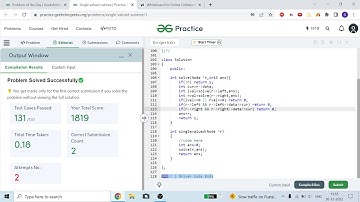 Single valued subtree | DFS | O(N) Time | C++ Code | GFG | POTD 30-12-22