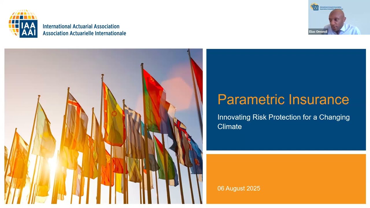 Webinar: Parametric Insurance: Innovating Risk Protection for a Changing Climate on 6 August 2025