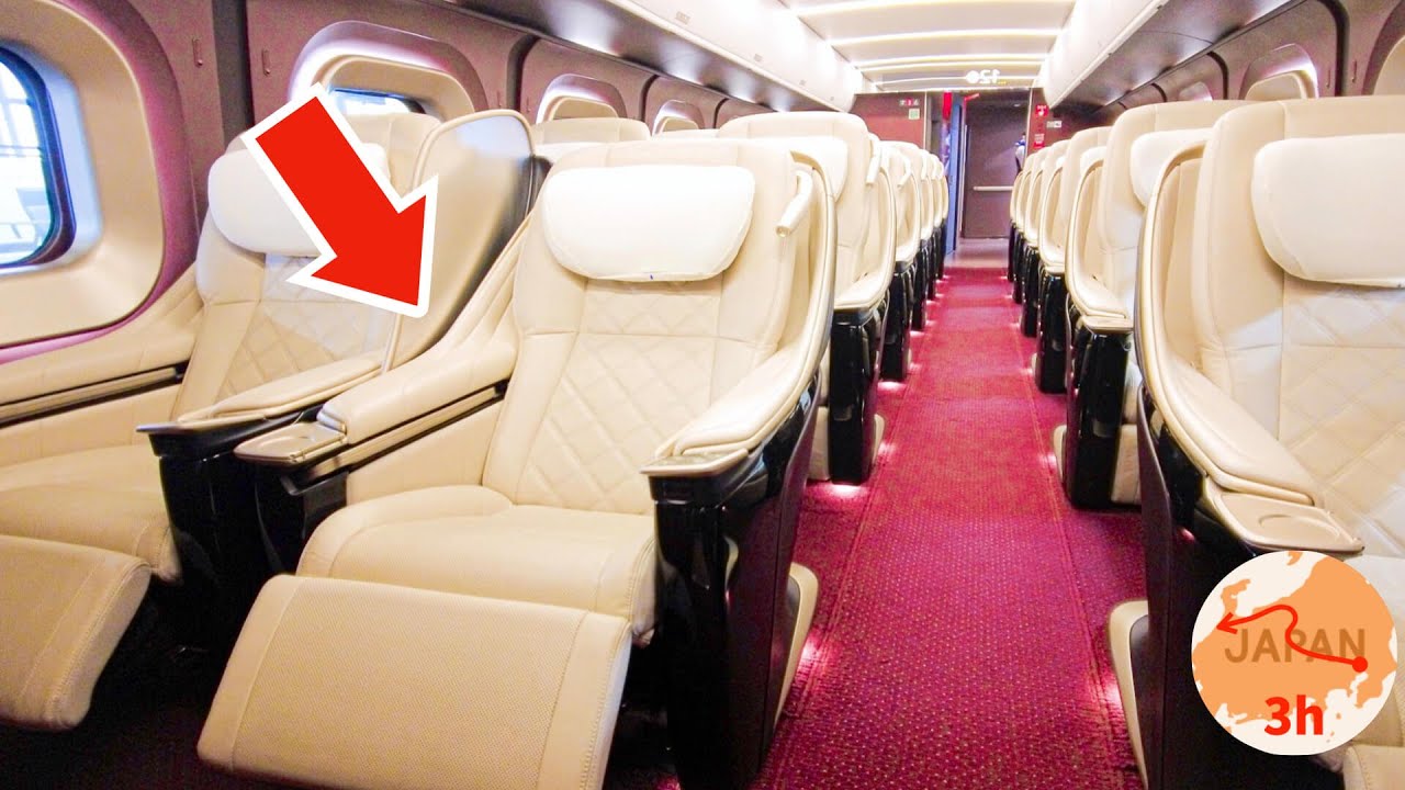 Japan S Most Expensive Bullet Train Only 18 Auto Reclining First Class Seats On The Shinkansen Youtube